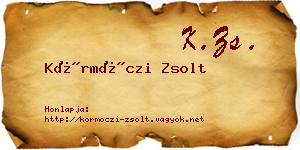 Körmöczi Zsolt névjegykártya